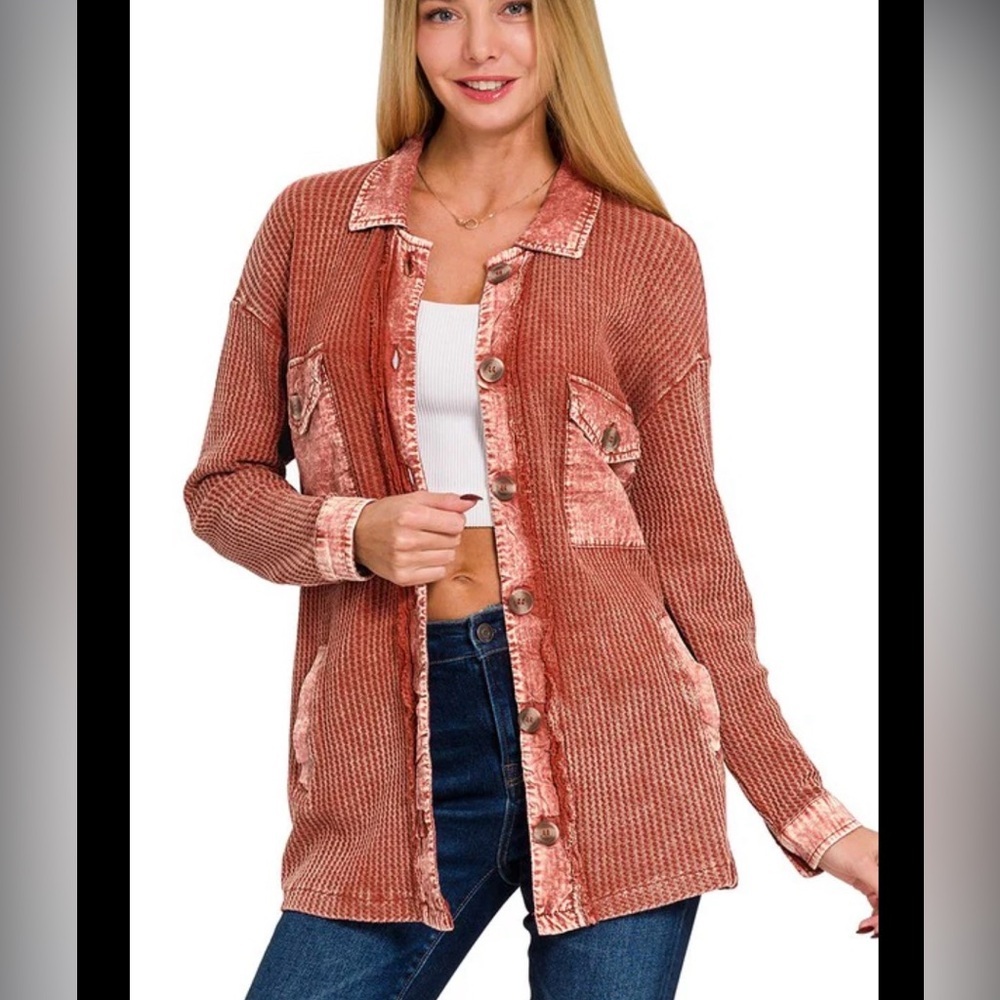 Rustic Button-Up shacket - Picture 2 of 5